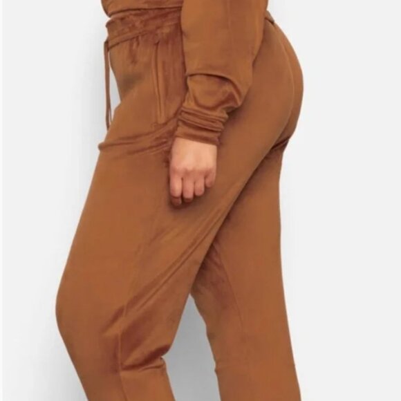 Skims Velour Joggers size Large with pockets and drawstring high rise - Picture 1 of 7